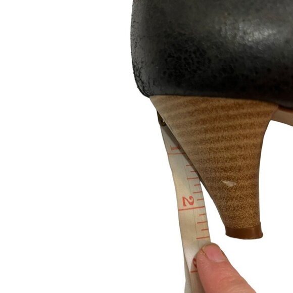 Dune ankle boots women's 39 US 8-8.5 gray shimmer booties kitten heel round toe - Picture 5 of 8